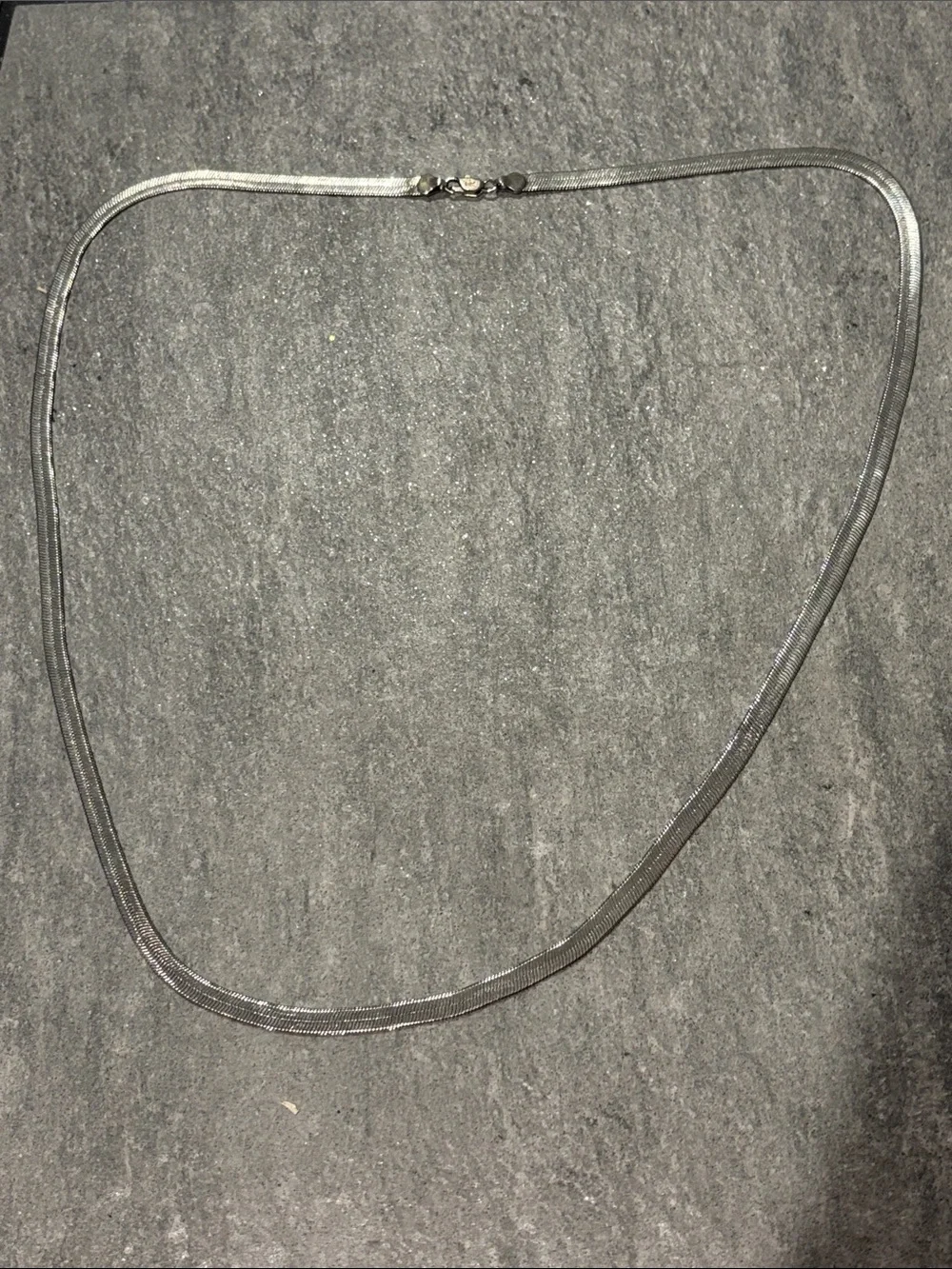 .925 Sterling Silver Herringbone Link Chain Necklace - Men 30”